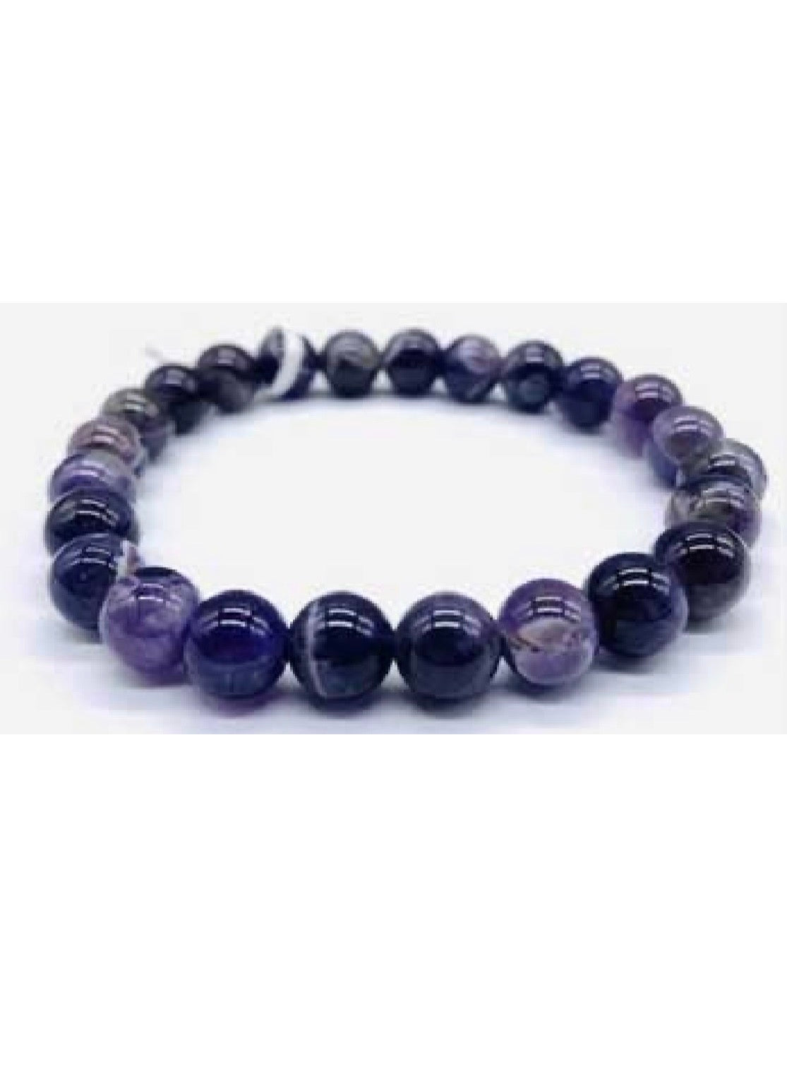 Amethyst Chevron Bracelet 8mm jewelry