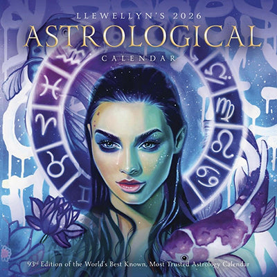 Astrological calendar cover featuring a mystical woman surrounded by zodiac signs for astrology gifts online