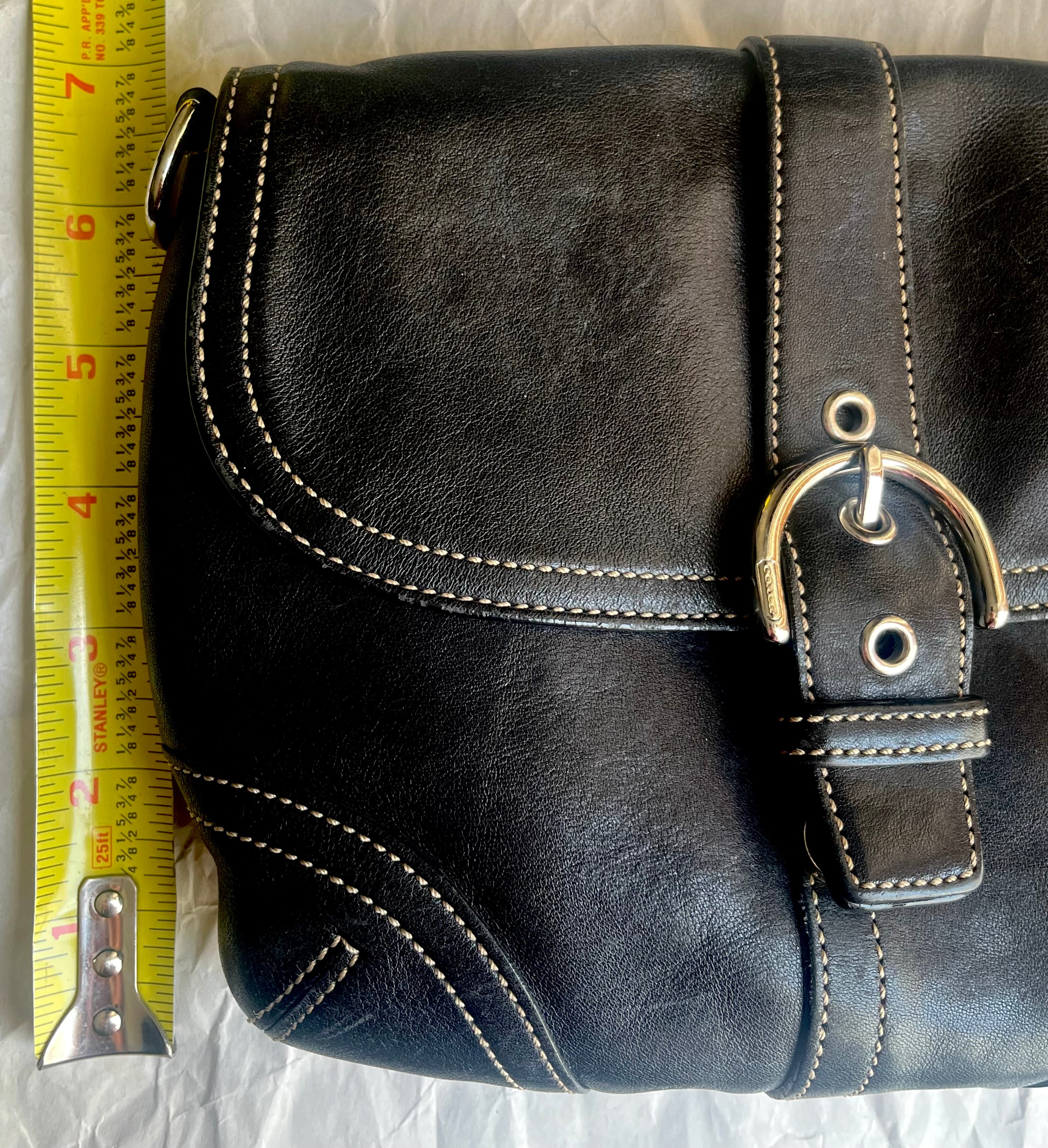 Vintage Coach SoHo Black Leather Crossbody Bag #7843 - Everyday Chic Handbag Sophie's Attic Shop