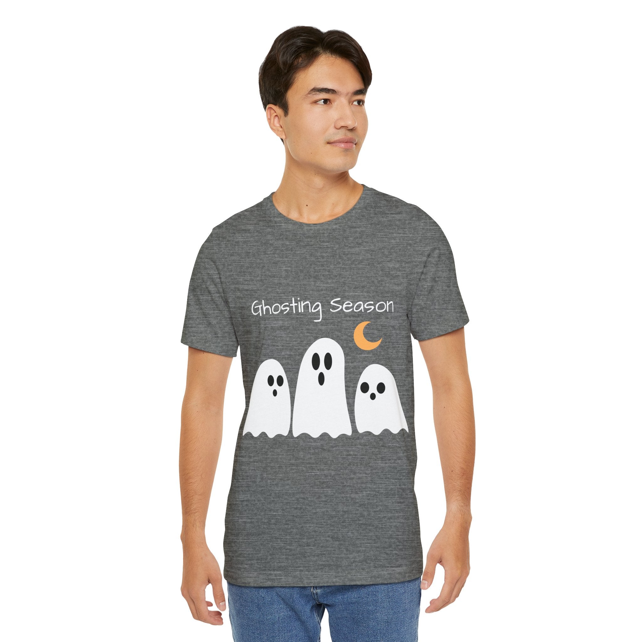 Ghosting Season Halloween Funny Tee Deep Heather T-Shirt by Printify