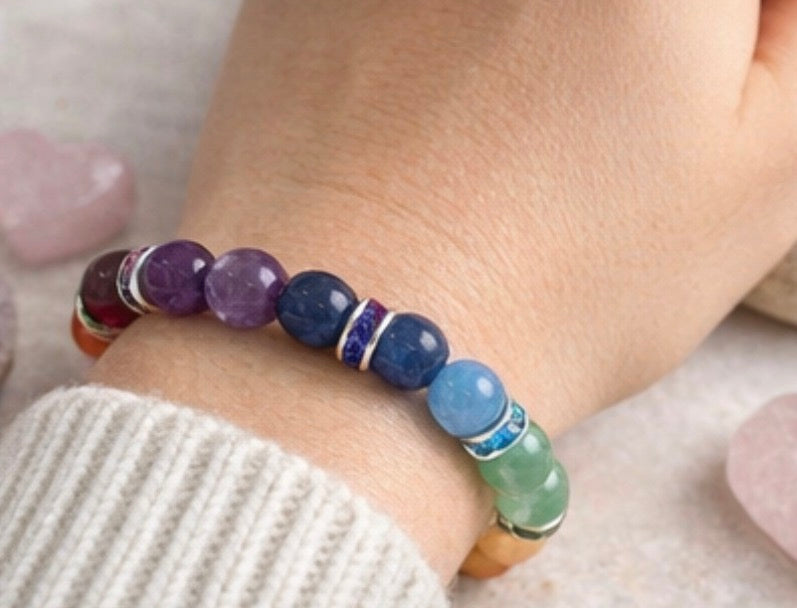 7 Chakra Balancing Bracelet with Spacers bracelet Sophie's Attic