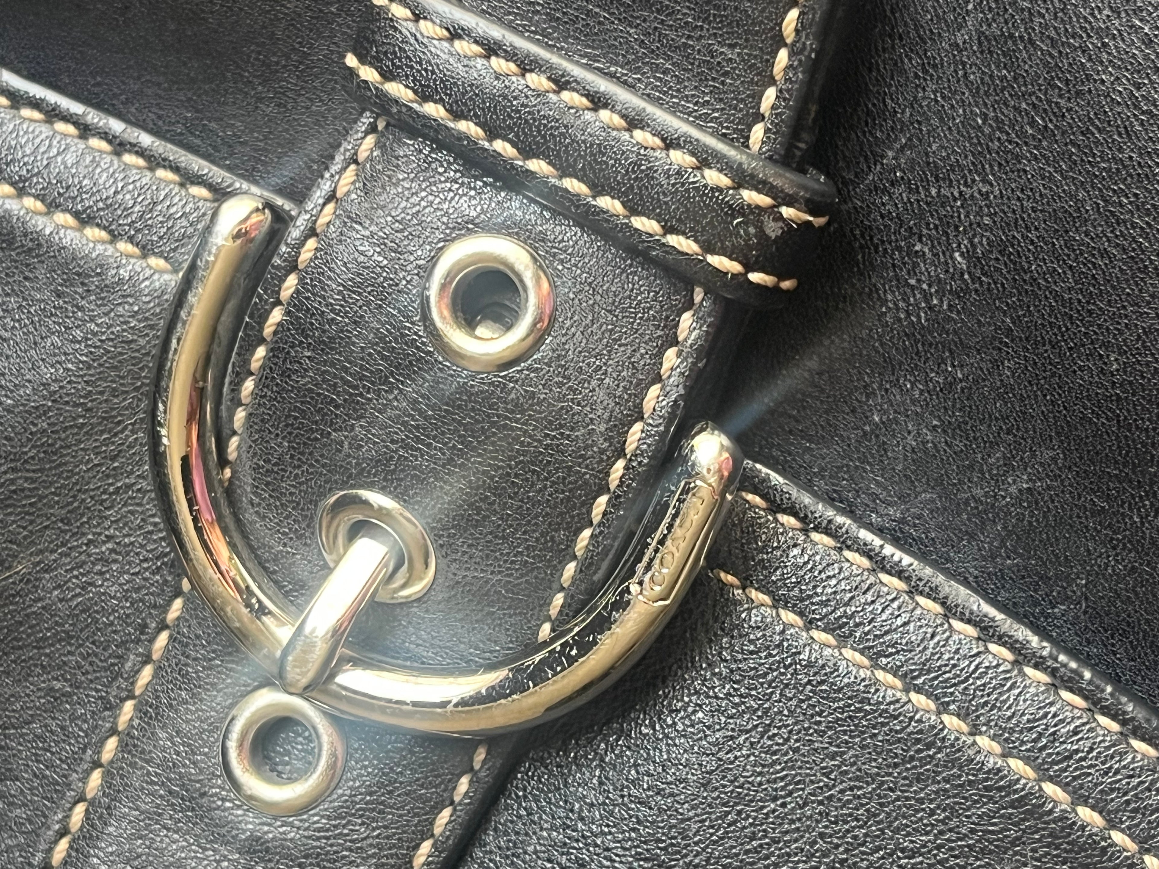Vintage Coach SoHo Black Leather Crossbody Bag #7843 - Everyday Chic Handbag Sophie's Attic Shop