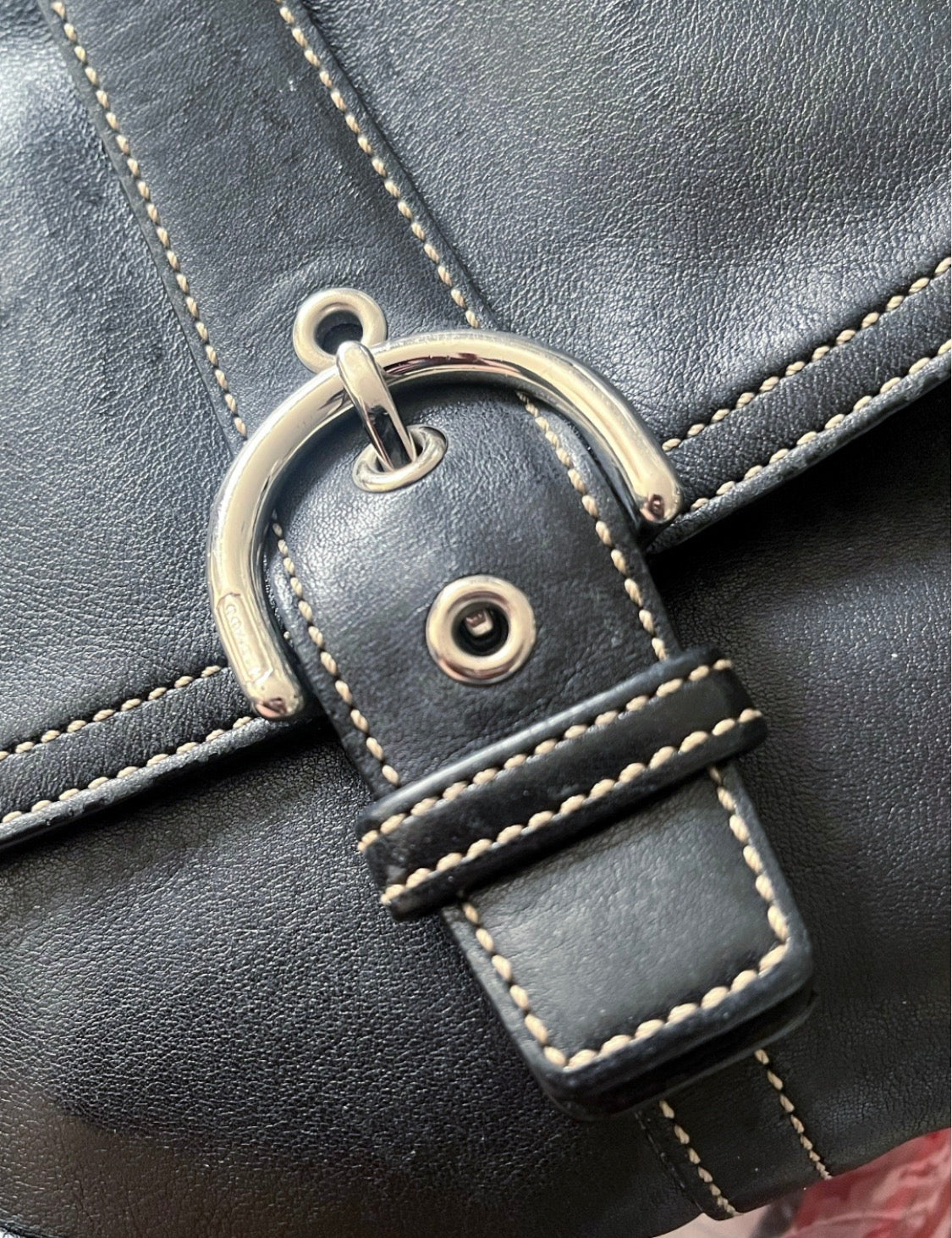 Vintage Coach SoHo Black Leather Crossbody Bag #7843 - Everyday Chic Handbag Sophie's Attic Shop