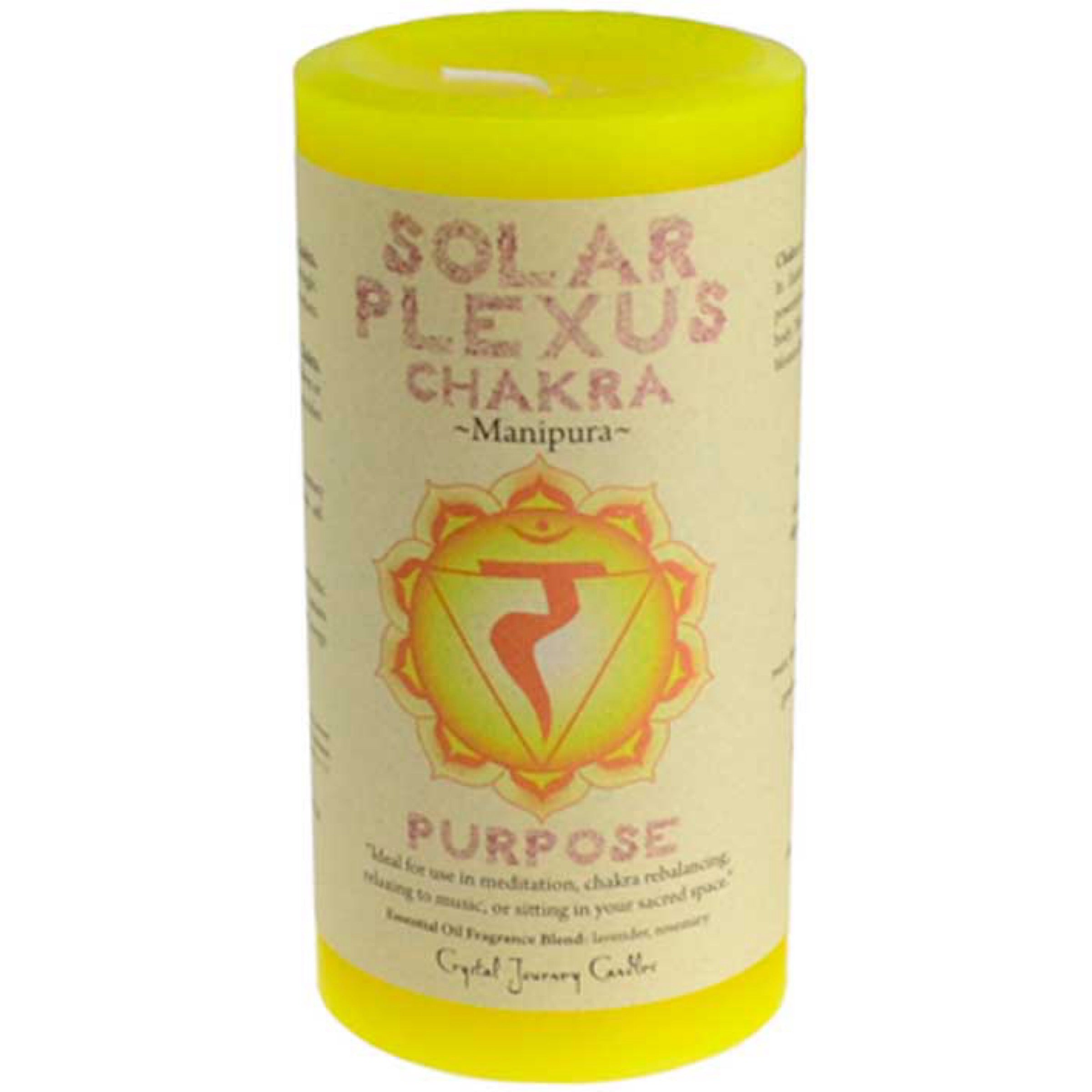 Solar Plexus Chakra Pillar Candle 3" X 6" candle Sophie's Attic