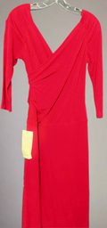 Vintage Sutton Studio Ruby Red Midi Wrap Dress Size 6P NWT - 2000s Dress Sophie's Attic Shop