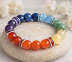 7 Chakra Balancing Bracelet with Spacers bracelet Sophie's Attic