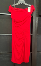 Vintage Tadashi Red Ruched Cocktail Dress Size Small NWT - 2000s Dress Sophie's Attic Shop