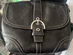 Vintage Coach SoHo Black Leather Crossbody Bag #7843 - Everyday Chic Handbag Sophie's Attic Shop