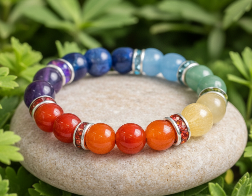 7 Chakra Balancing Bracelet with Spacers bracelet Sophie's Attic