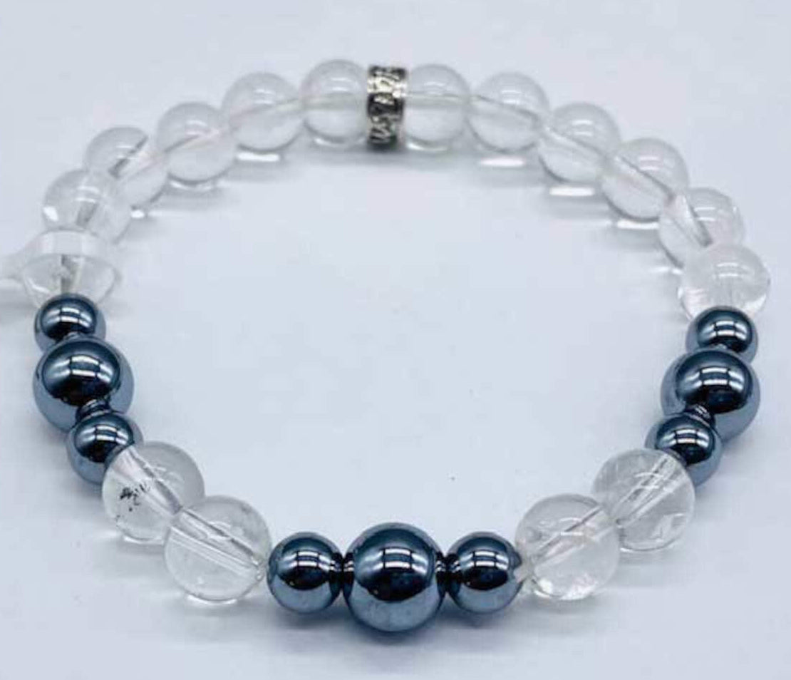 Quartz, Terahertz 8mm Beaded Bracelet bracelet Sophie's Attic