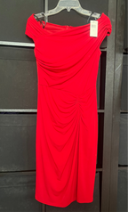 Vintage Tadashi Red Ruched Cocktail Dress Size Small NWT - 2000s Dress Sophie's Attic Shop