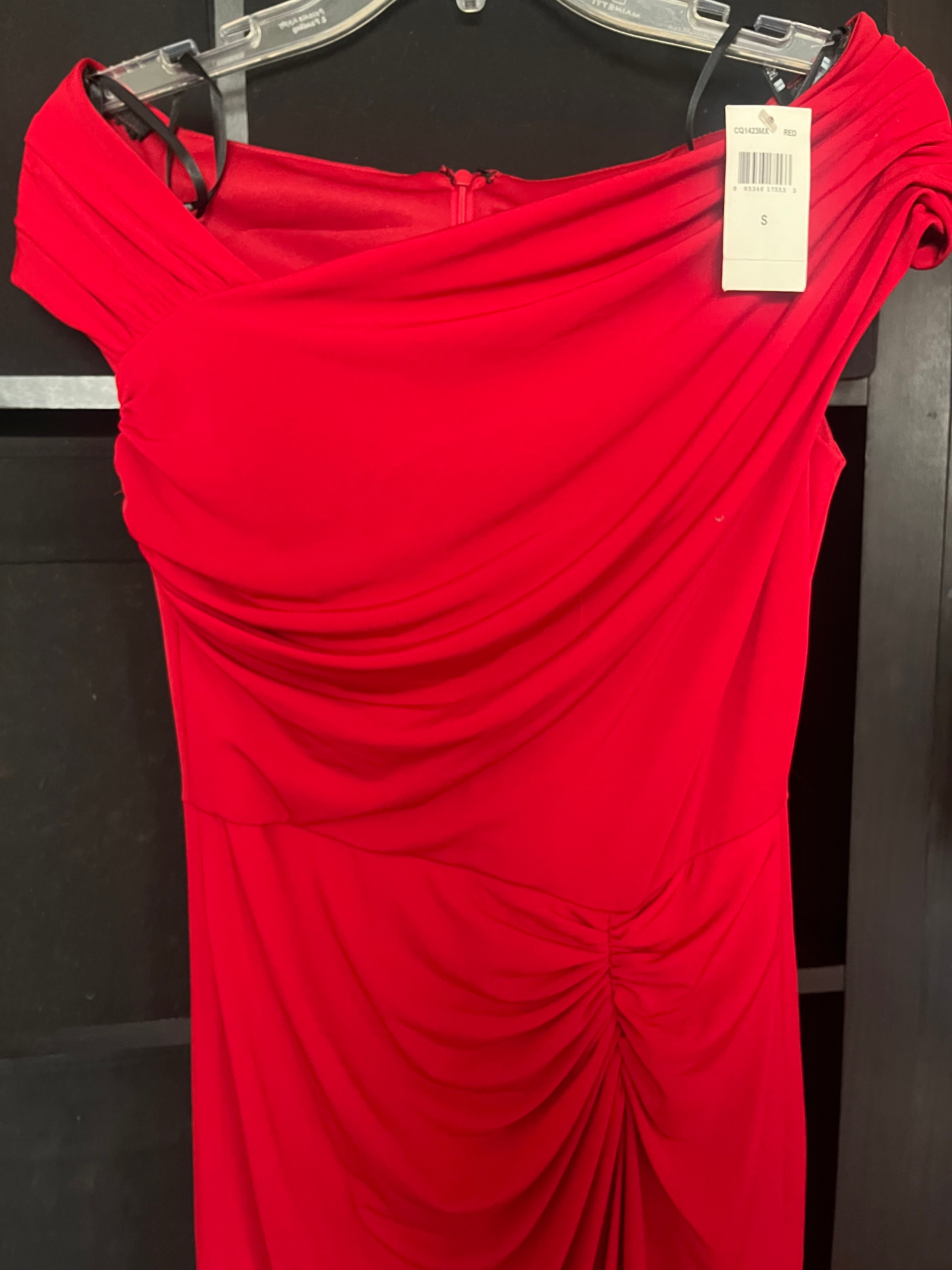 Vintage Tadashi Red Ruched Cocktail Dress Size Small NWT - 2000s Dress Sophie's Attic Shop