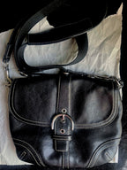 Vintage Coach SoHo Black Leather Crossbody Bag #7843 - Everyday Chic Handbag Sophie's Attic Shop