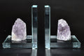 Amethyst Crystal Glass Bookends Set of 2 - Protection & Calm Decor decor Sophie's Attic Shop