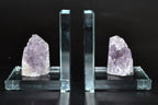 Amethyst Crystal Glass Bookends Set of 2 - Protection & Calm Decor decor Sophie's Attic Shop