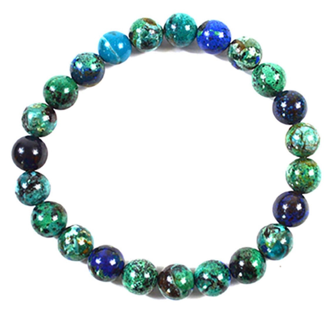 Azurite Malachite Bracelet 8mm jewelry Sophie's Attic