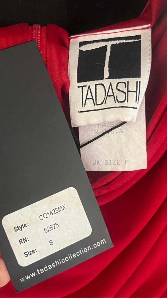 Vintage Tadashi Red Ruched Cocktail Dress Size Small NWT - 2000s Dress Sophie's Attic Shop