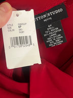 Vintage Sutton Studio Ruby Red Midi Wrap Dress Size 6P NWT - 2000s Dress Sophie's Attic Shop