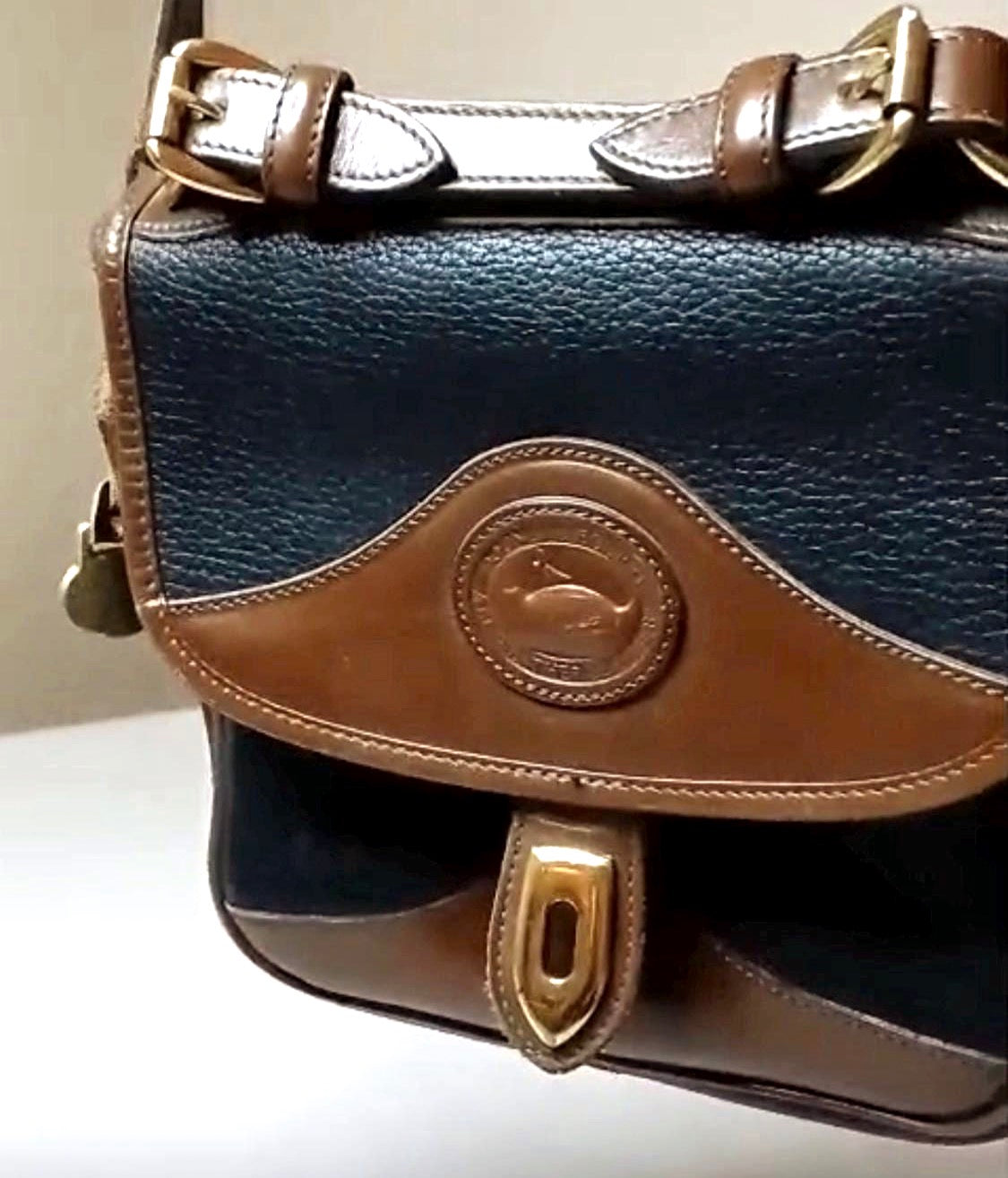 Vintage Dooney & Bourke All-Weather Leather Carrier Crossbody / Shoulder Bag - Y2K, 2000 Mint Condition Bag Sophie's Attic Shop