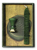 Ritual Sealing Wax Kit with Metal Seal - Spells, Letters & Invitations Green sealing wax Sophie's Attic