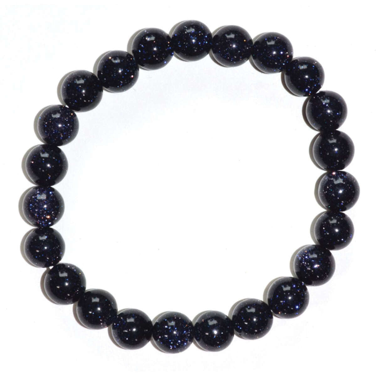 Blue Goldstone Bracelet 8mm jewelry Sophie's Attic