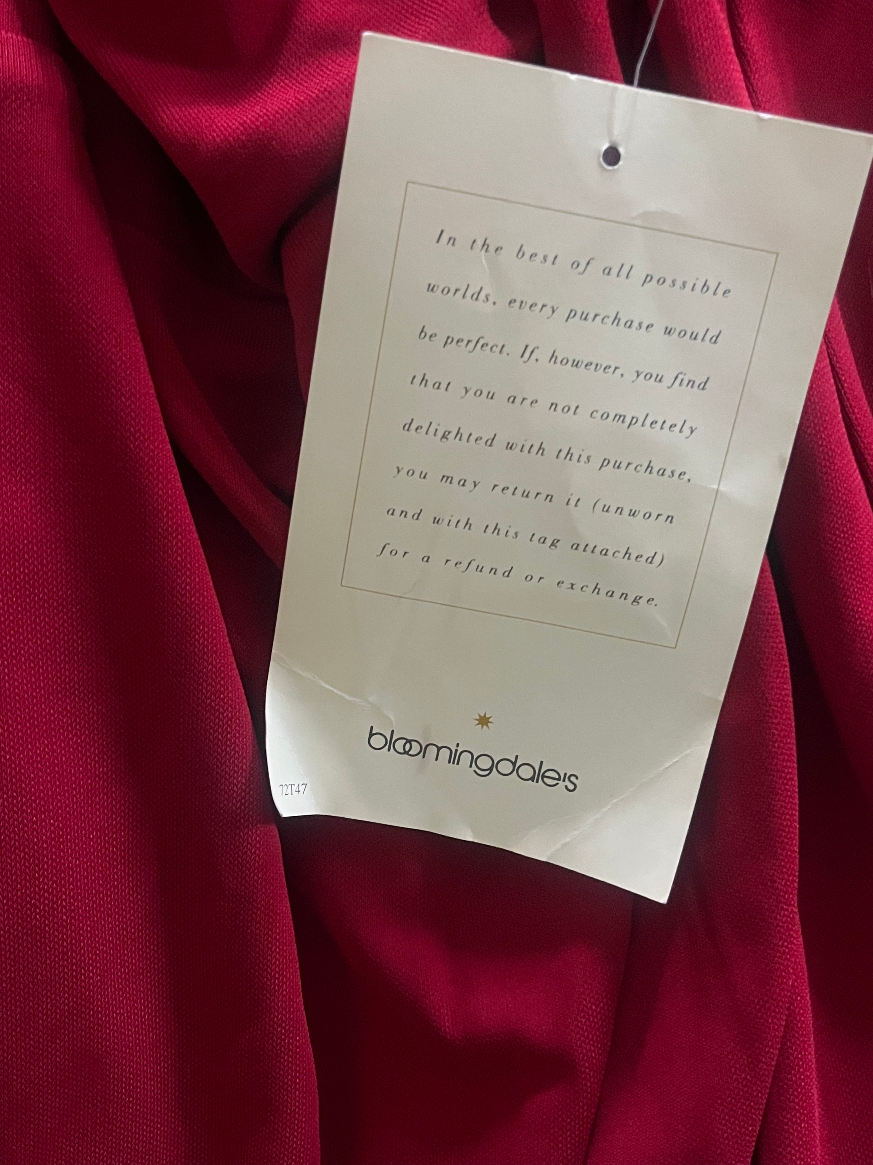 Vintage Sutton Studio Ruby Red Midi Wrap Dress Size 6P NWT - 2000s Dress Sophie's Attic Shop