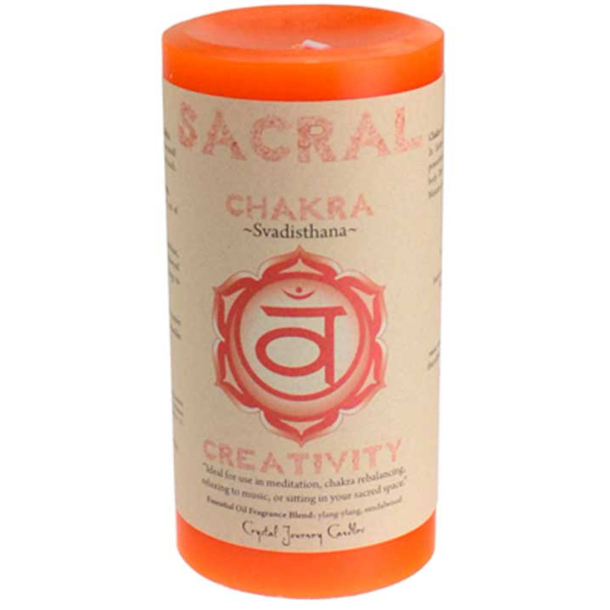 Sacral Chakra Pillar Candle 3" X 6" candle Sophie's Attic
