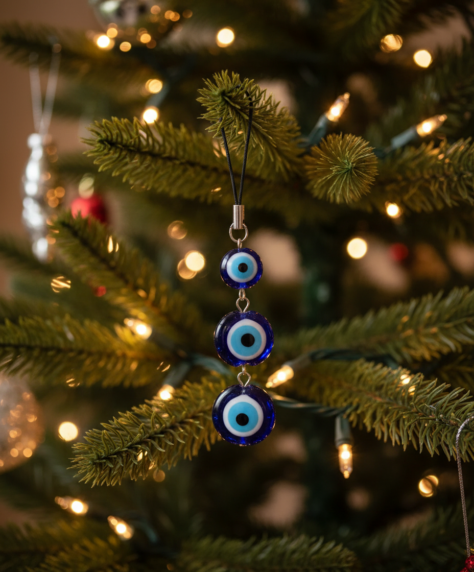 Evil Eye Protection Glass Ornament - 5.5" ornament Sophie's Attic