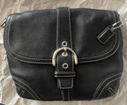 Vintage Coach SoHo Black Leather Crossbody Bag #7843 - Everyday Chic Handbag Sophie's Attic Shop