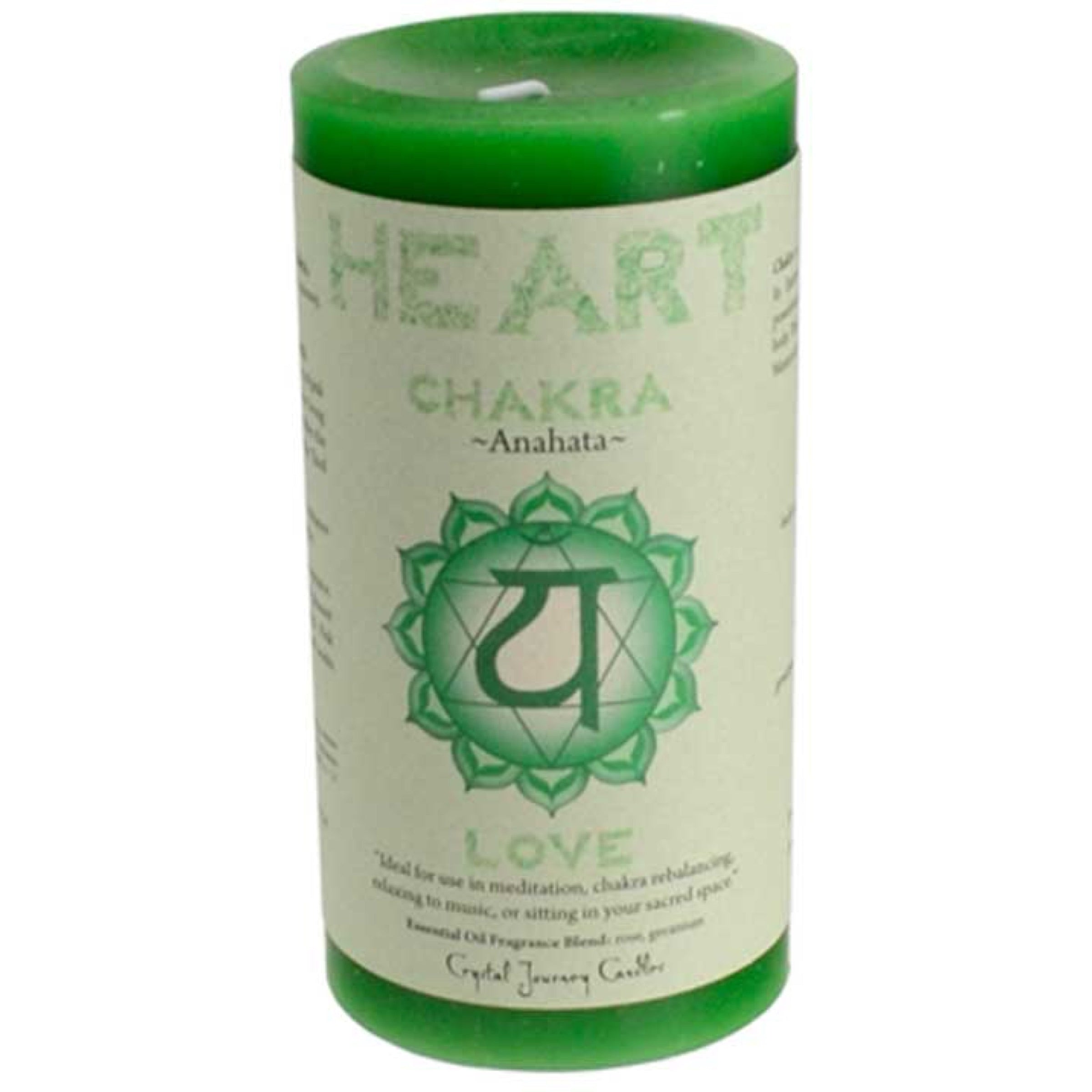 Heart Chakra Pillar Candle 3" X 6" candle Sophie's Attic