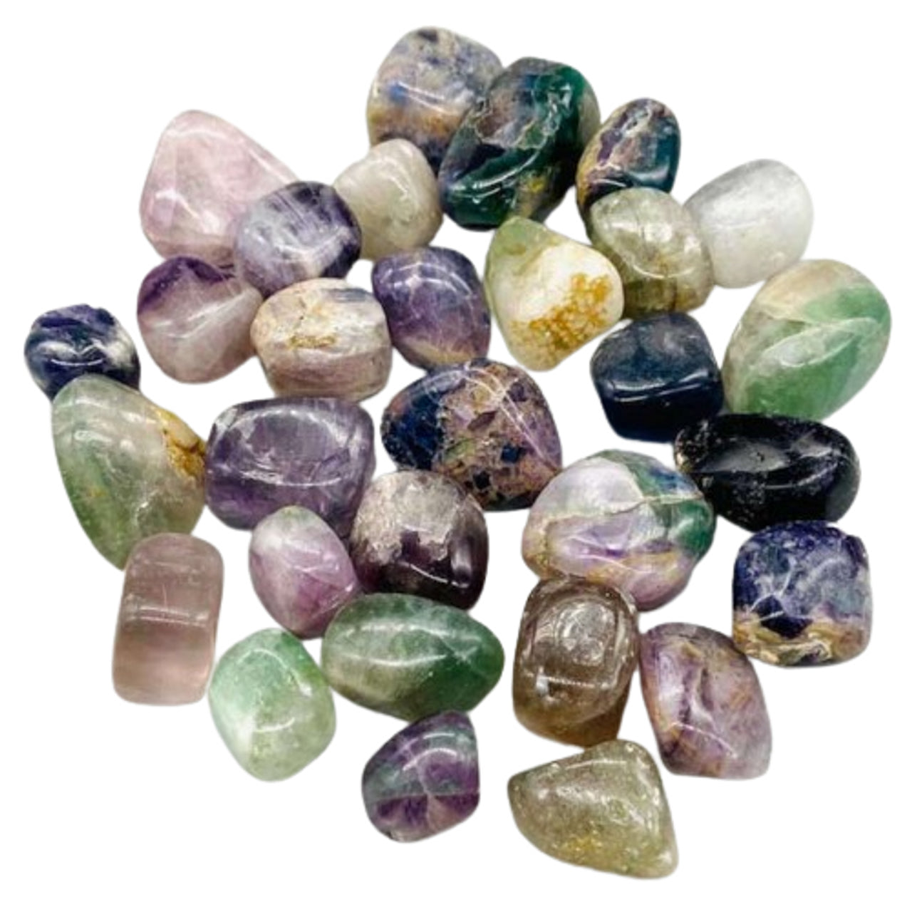 Fluorite Rainbow Tumbled Stones - 1 pound crystal by Sophie's Attic