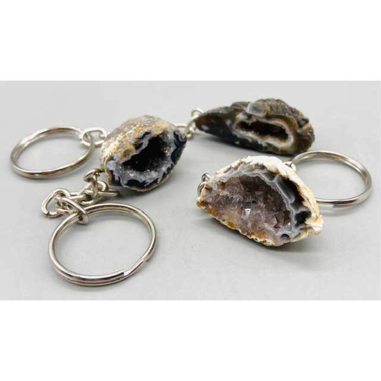 Geode Keychain from Brazil keychain Sophie's Attic Shop