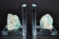 Fluorite Crystal Glass Bookends Set of 2 - Focus, Clarity & Protection decor Sophie's Attic Shop