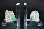 Fluorite Crystal Glass Bookends Set of 2 - Focus, Clarity & Protection decor Sophie's Attic Shop