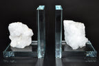 Clear Quartz Crystal Glass Bookends Set of 2 - Clarity & Amplifying decor Sophie's Attic Shop