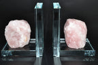 Rose Quartz Crystal Glass Bookends Set of 2 - Love & Heart Healing decor Sophie's Attic Shop