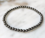 Hematite Natural Stone Bracelet 4mm jewelry Sophie's Attic