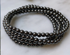 Hematite Natural Stone Bracelet 4mm jewelry Sophie's Attic