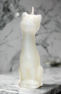White Cat Egyptian Goddess Bast Candle 5.5" - Luck & Purity candle Sophie's Attic