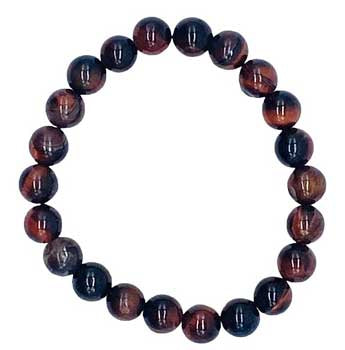 Tiger Eye Red Bracelet 8mm jewelry by Sophie's Attic