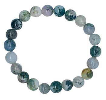 Moss Agate Bracelet 8mm jewelry by Sophie's Attic
