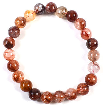 Fire Quartz, Himalayan Crystal Bracelet 6-8mm jewelry by Sophie's Attic