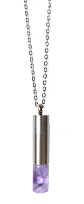 Amethyst Hidden Chamber Pendant with Chain - Protection & Intention Keeper jewelry Sophie's Attic