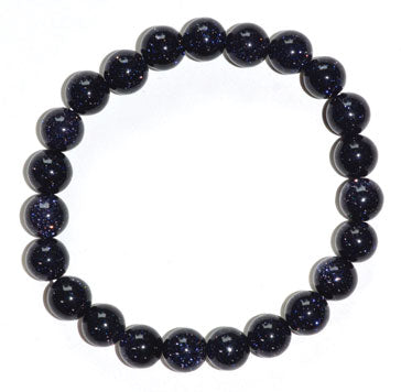Blue Goldstone Bracelet 8mm jewelry Sophie's Attic