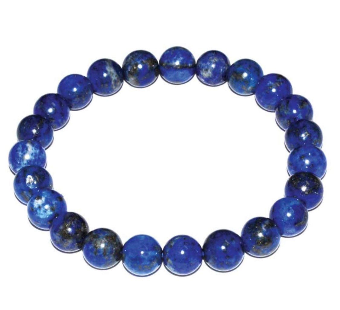 Lapis Lazuli Natural Stone Bracelet 8mm jewelry Sophie's Attic
