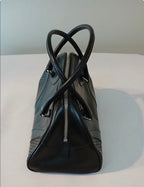 Vintage 2000 Prada Black Calfskin Leather Bowling Bag - Authentic Bag Sophie's Attic
