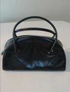 Vintage 2000 Prada Black Calfskin Leather Bowling Bag - Authentic Bag Sophie's Attic