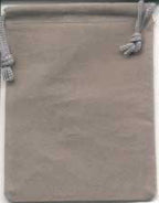 Velveteen Gift Bags - 3" x 4" Grey pouch Sophie's Attic Shop