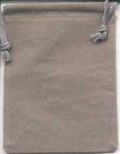 Velveteen Gift Bags - 3" x 4" Grey pouch Sophie's Attic Shop