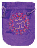Purple Om Velveteen Gift Bag - 6" x 8" pouch Sophie's Attic Shop